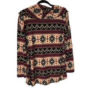 NWT Auditions Soft Knit High Low Hem Cowl/Boat Neck Sweater Size M